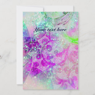 WAVES , leuchtend lila-grün-blau-pinkfarbenes gold