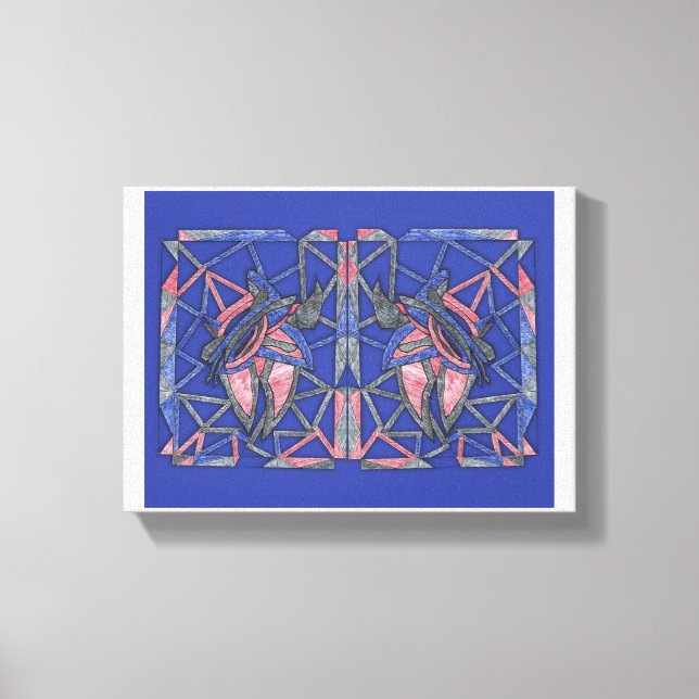 Waves of Expression Abstract Canvas Art Leinwanddruck (Vorderseite)