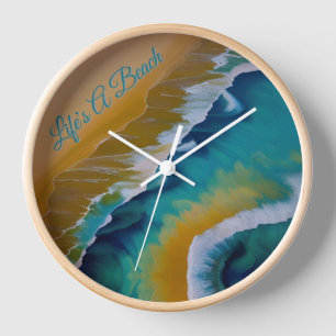 Waves on a Beach - Life ist ein Strand Uhr