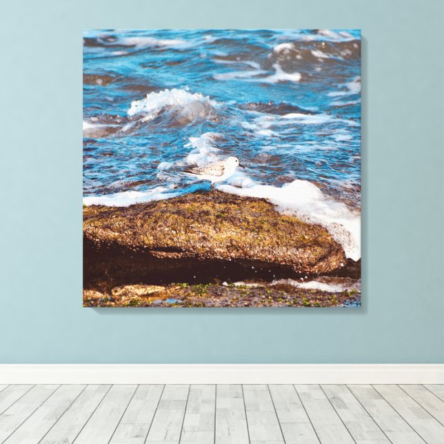 Waves on Rocky Coast shore Ocean Canvas  Leinwanddruck (Insitu (Holzboden))