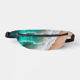 Waves on Sandy Beach Personal Bauchtasche