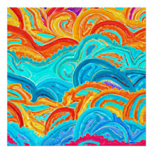Waves Patterns Painting. Jetzt kaufen Poster
