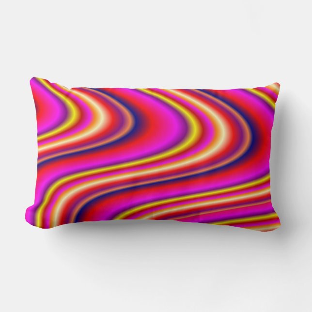 Waves Rainbow Pillow Lendenkissen (Vorderseite)