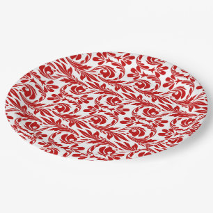 Waves-Red-White-PAPER-PARTY-TELLER Pappteller
