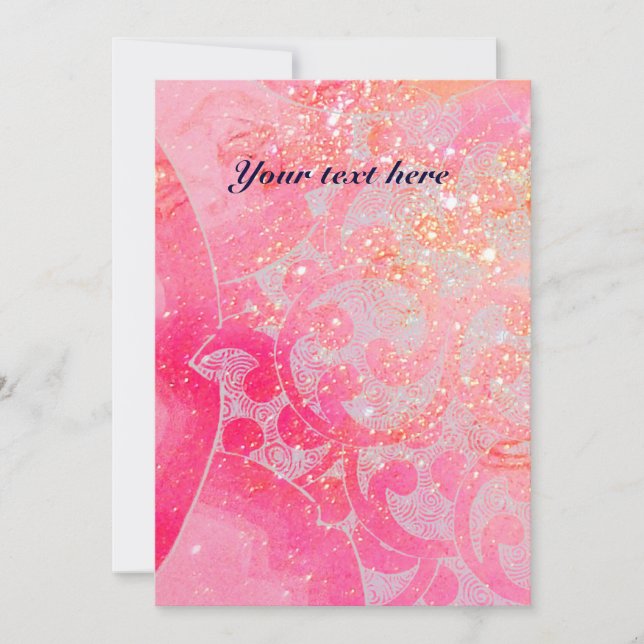 WAVES RUBY, hellrosa, rosa goldfarbene Glitzern (Vorderseite)