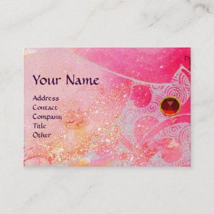 WAVES RUBY MONOGRAM, hellrosa, lila blau Visitenkarte