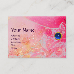 WAVES SAPPHIRE MONOGRAM, hell rosa lila Visitenkarte