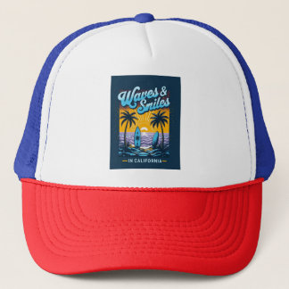 Waves & Smiles in California – Beach Vibes Cap Truckerkappe