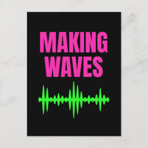 Waves - Sound Waves - Music Producer Postkarte