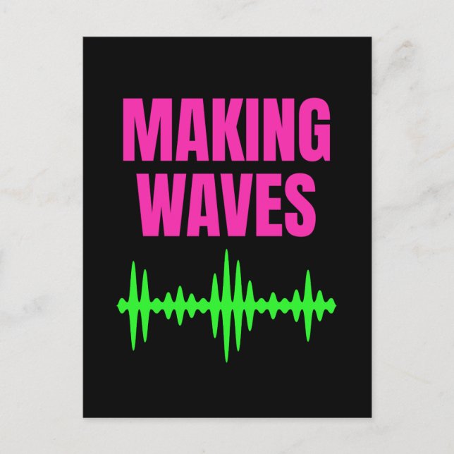 Waves - Sound Waves - Music Producer Postkarte (Vorderseite)
