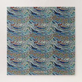 WAVES STAINED GLASS DESIGN PUZZLE