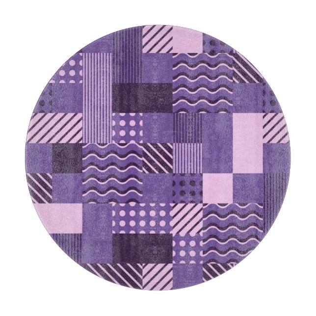 Waves Stripes Punkte: Moderne Nahtlos. Schneidebrett (Vorderseite)