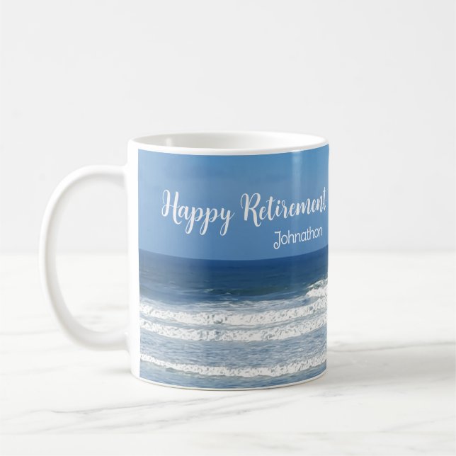 Waves & surf pensionierte Glückwünsche Kaffeetasse (Links)