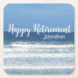 Waves & Surf-Ruhestandsgeschenk Rechteckiger Pappuntersetzer