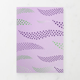 Waves Tiger (stilisiertes Muster) 3 Dreifach Gefaltete Urlaubskarte