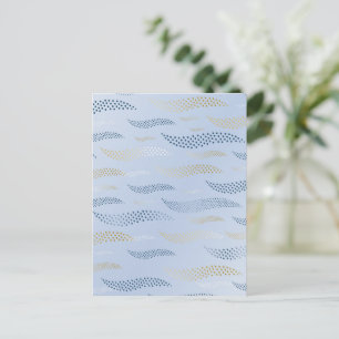 Waves Tiger (stilisiertes Muster) 4 Feiertagspostkarte