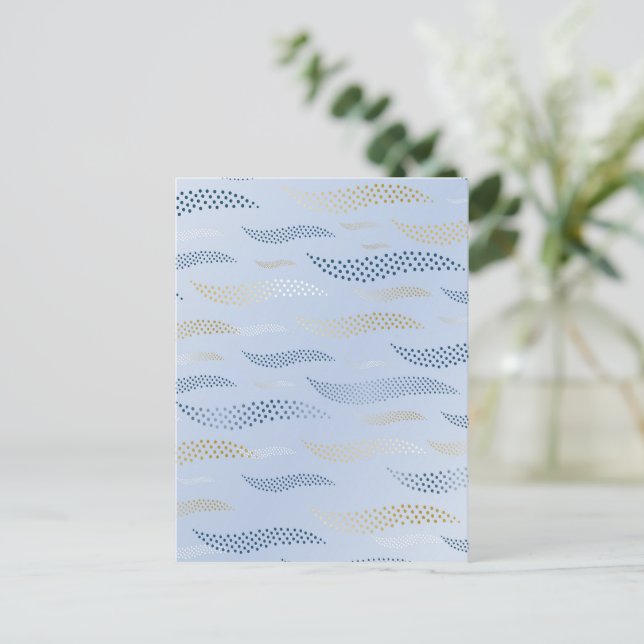 Waves Tiger (stilisiertes Muster) 4 Feiertagspostkarte (Stehend Vorderseite)