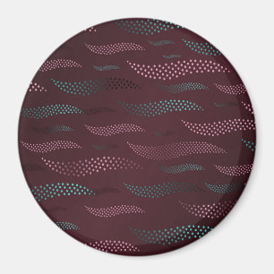 Waves Tiger (stilisiertes Muster) 6 Magnet