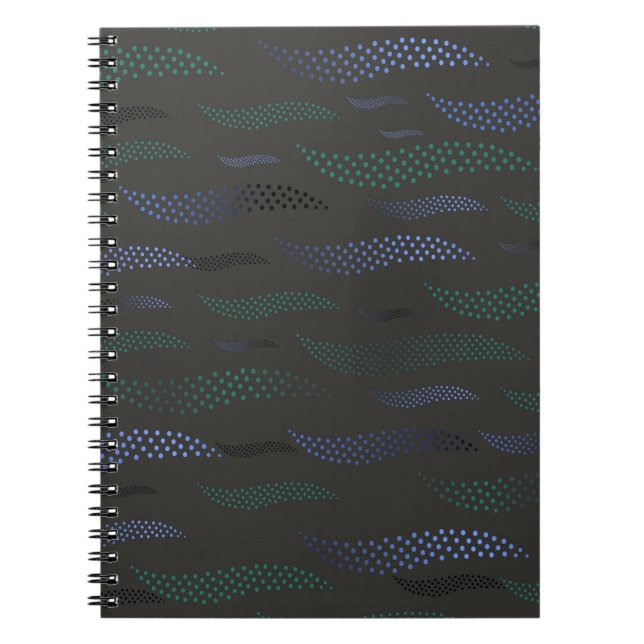 Waves Tiger (stilisiertes Muster) 7 Notizblock (Vorderseite)