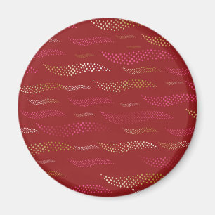 Waves Tiger (stilisiertes Muster) 8 Magnet
