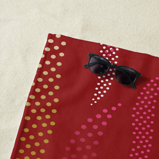 Waves Tiger (stilisiertes Muster) 8 Strandtuch (Beispiel)