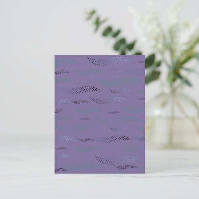 Waves Tiger (stilisiertes Muster) 9 Postkarte (Stehend Vorderseite)