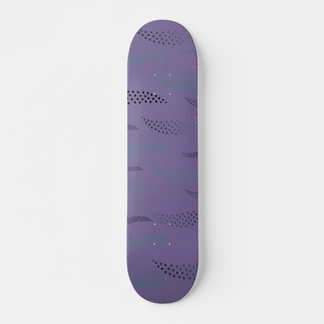 Waves Tiger (stilisiertes Muster) 9 Skateboard (Vorne)