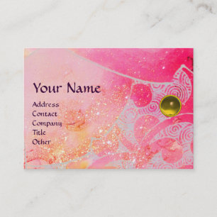 WAVES TOPAZ MONOGRAM, hell rosa, blau Visitenkarte