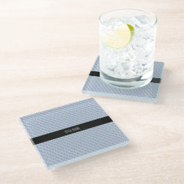 Waves Vertikal Blue Orange Minimal Muster Glasuntersetzer