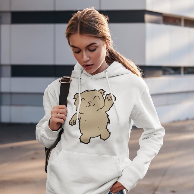 Waving Adorable Lächelbär Hoodie (Von Creator hochgeladen)