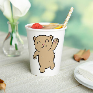 Waving Adorable Lächelbär Pappbecher