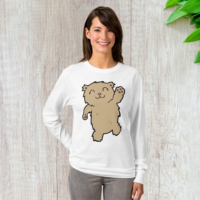 Waving Adorable Lächelbär T-Shirt (Von Creator hochgeladen)