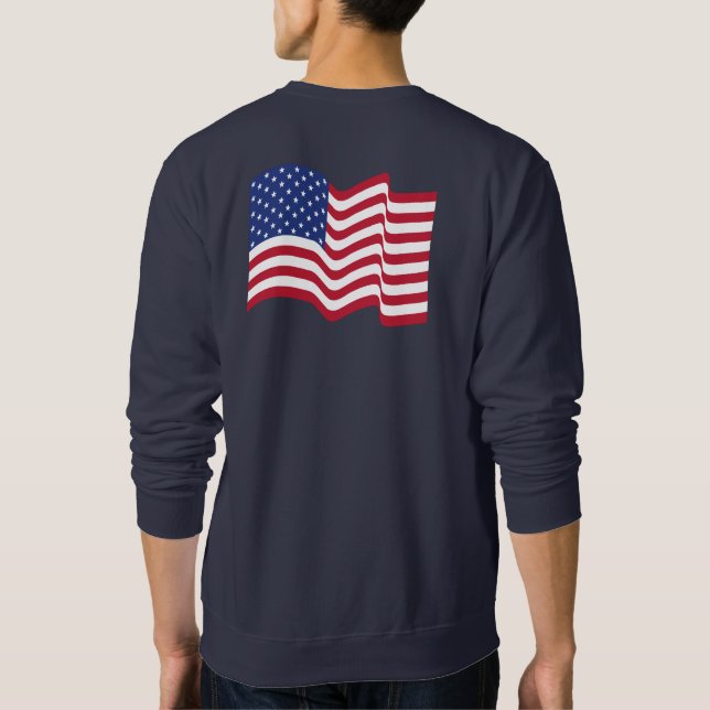 Waving American Flag Sweatshirt  (Rückseite)