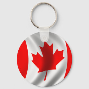 Waving Canadian Flag Schlüsselanhänger