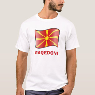 Waving Flag Mazedonien Maqedoni T - Shirt