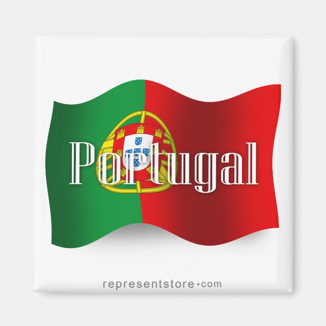 Waving Flag Portugal Magnet (Vorne)