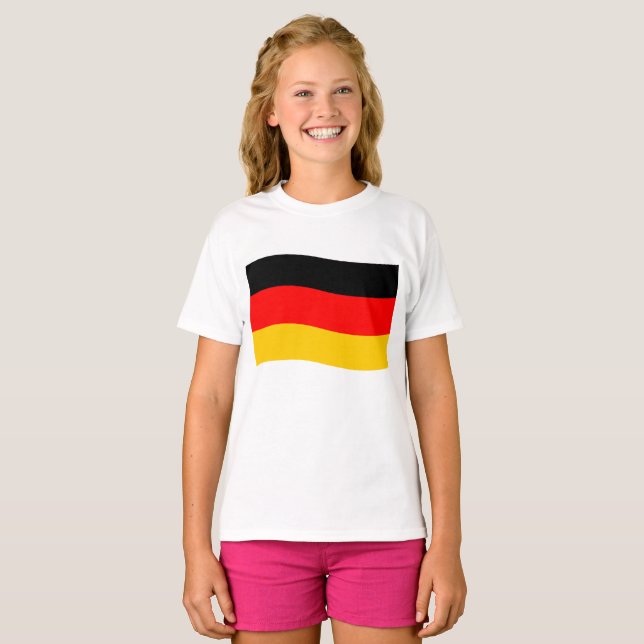 Waving German Flag T-Shirt (Vorne ganz)