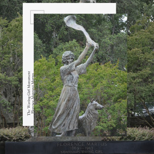 Waving Girl Monument Savannah Georgia Fotografie Postkarte