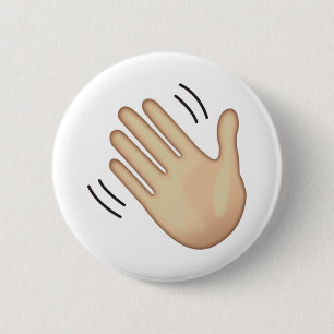 Waving Hand Sign - Emoji Button