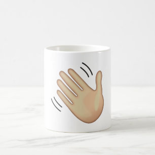 Waving Hand Sign - Emoji Kaffeetasse