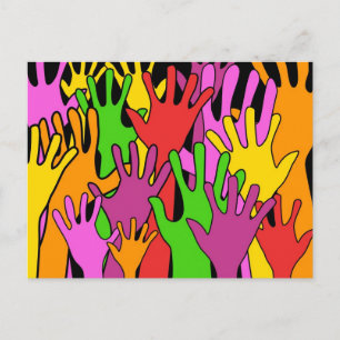 Waving Hands Postkarte