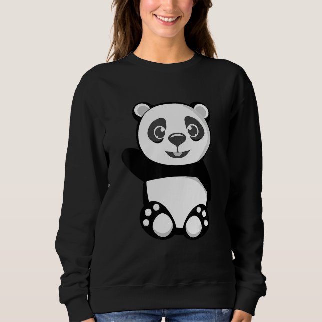Waving Panda Sweatshirt (Vorderseite)