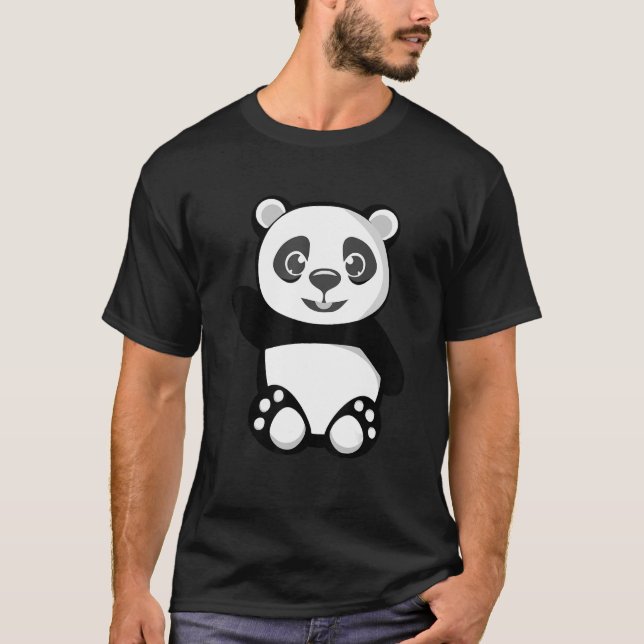 Waving Panda T-Shirt (Vorderseite)