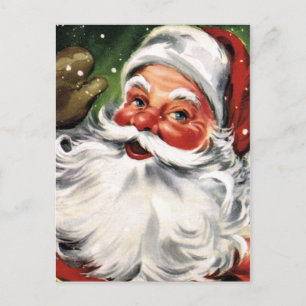 Waving Santa Claus Feiertagspostkarte