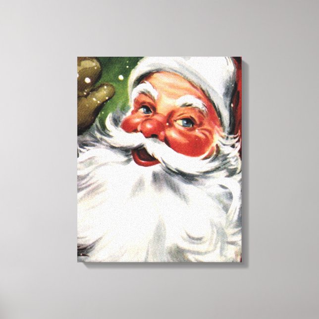 Waving Santa Claus Leinwanddruck (Vorderseite)