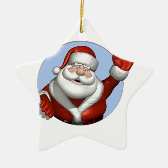 Waving Santa Keramikornament (Vorne)