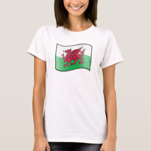 Waving Welsh Flag T - Shirt