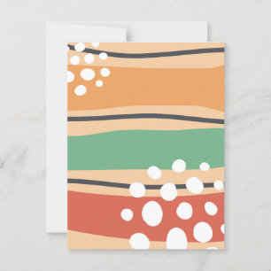 Wavy abstrakt moderne Postcard Postkarte