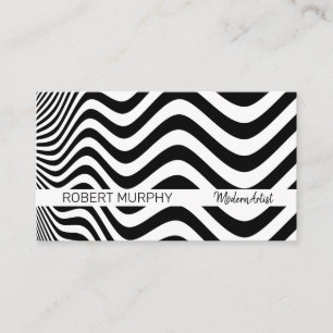 Wavy Abstrakt Pattern Business Card Visitenkarte