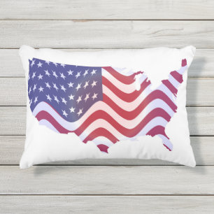 WAVY AMERICAN FLAG KISSEN FÜR DRAUßEN